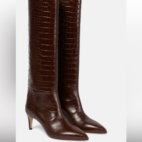 Paris Texas | Shoes | Nwt Paris Texas Brown Croc Effect Leather Knee ...